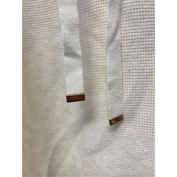 Cyrus Winter White Waffle Knit Hoodie Sweater sz XL NWOT - Picture 5 of 7